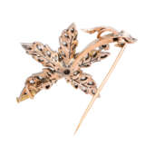 Brooch "Flowering branch" with natural pearl and diamond roses - photo 2
