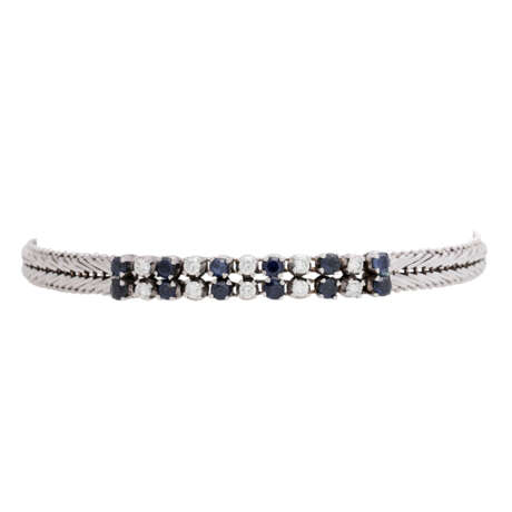 Bracelet with sapphires and diamonds, - Foto 1