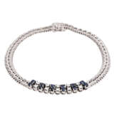 Bracelet with sapphires and diamonds, - фото 3