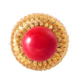 Brooch with the finest Sardegna coral, - photo 1