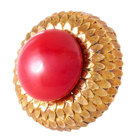 Brooch with the finest Sardegna coral, - photo 3