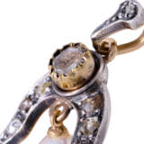 Antique pendant with pearl and diamond roses - Foto 3
