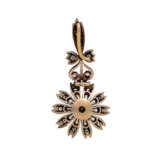 Historism pendant "Flower" with diamonds - фото 2