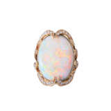 Ring with opal and diamonds together ca. 1 ct, - фото 2