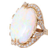Ring with opal and diamonds together ca. 1 ct, - photo 5