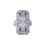 Art Deco ring with 2 old cut diamonds - Foto 2