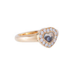 CHOPARD "Happy Hearts" ring with diamonds total approx. 0.19 ct,