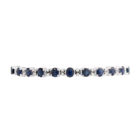 Bracelet with sapphires add. ca. 2,2 ct, and diamonds add. ca. 0,15 ct, - Foto 1
