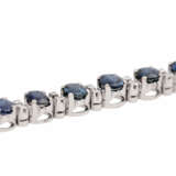 Bracelet with sapphires add. ca. 2,2 ct, and diamonds add. ca. 0,15 ct, - photo 4