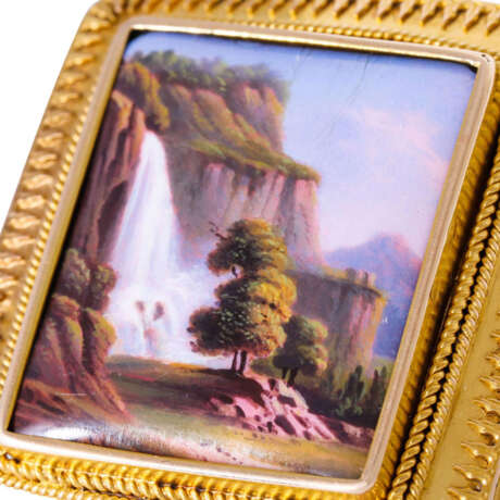 Historism brooch with fine miniature painting - Foto 4
