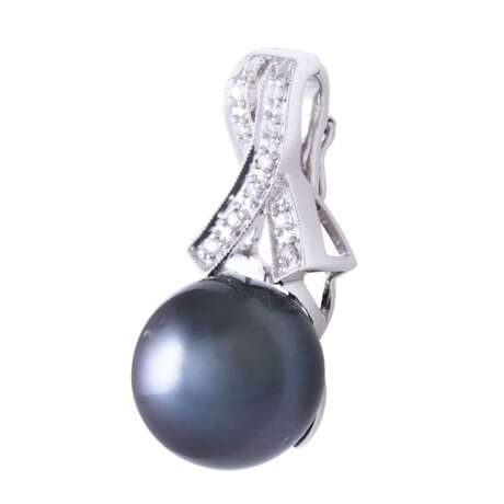 Pendant with Tahitian pearl and diamonds - photo 2