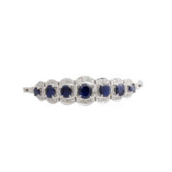 Bracelet with 7 sapphires in size course together approx. 3 ct