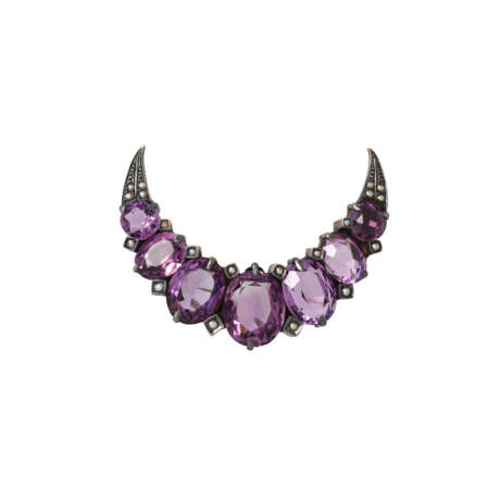 Mix of antique jewelry with purple stones, - фото 3