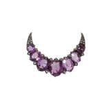 Mix of antique jewelry with purple stones, - фото 3