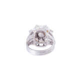 Ring with pearls and diamonds together ca. 0,5 ct, - photo 4