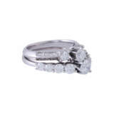Double ring with diamonds total ca. 2,1 ct, - Foto 1