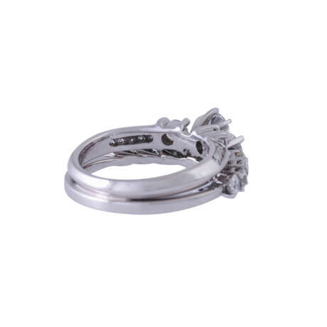 Double ring with diamonds total ca. 2,1 ct, - photo 3
