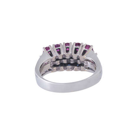 Ring with rubies, sapphires and diamonds, - фото 4