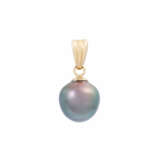 Jewelry set with Tahitian pearls and diamonds total ca. 0,1 ct, - фото 4