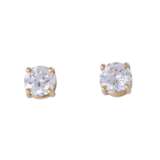 Solitaire stud earrings with diamonds, total approx. 0.55 ct, - photo 1