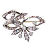 Brooch with diamonds total ca. 1 ct, - Foto 1