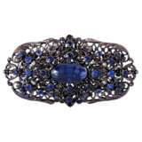 Large brooch with synth. sapphires, - photo 1