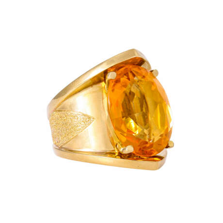 Ring with citrine ca. 10 ct, - фото 1