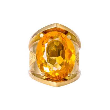 Ring with citrine ca. 10 ct, - фото 2