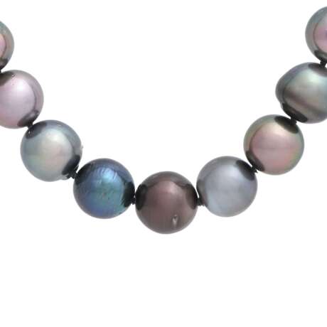 Long Tahitian pearl necklace, - фото 2