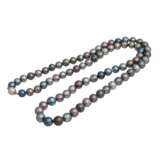 Long Tahitian pearl necklace, - фото 3