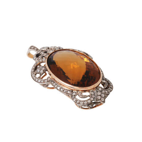 Antique pendant with brown yellow citrine - Foto 4