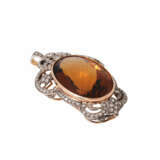 Antique pendant with brown yellow citrine - photo 4