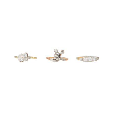 Set of 3 diamond rings, - photo 2