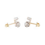 Earrings with 4 old cut diamonds, total ca. 0, ct, - photo 2