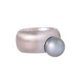 Designer ring with Tahitian pearl, - photo 1