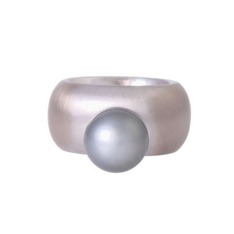 Designer ring with Tahitian pearl, - photo 2