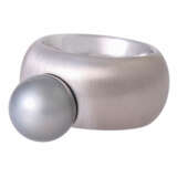 Designer ring with Tahitian pearl, - photo 5