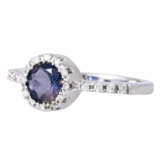 Ring with iolite and diamonds together ca. 0,12 ct, - фото 5