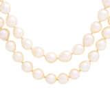 Long double row pearl necklace - photo 2