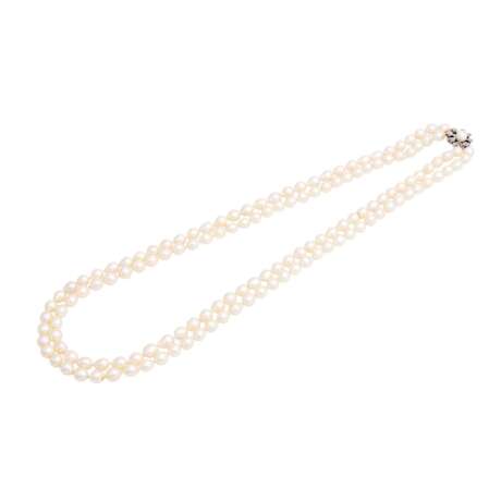 Long double row pearl necklace - photo 3