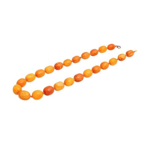 Antique amber necklace with coral beads, - фото 3