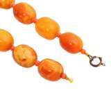 Antique amber necklace with coral beads, - Foto 4