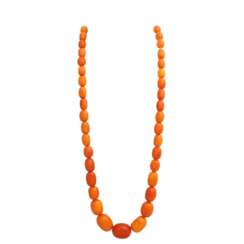 Extra long amber necklace