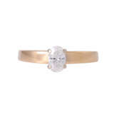 Solitaire ring with oval diamond of ca. 0,5 ct, - Foto 2