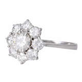 Ring with star rosette of diamonds total ca. 1,8 ct, - Foto 5