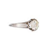 Solitaire ring with old cut diamond ca. 1 ct, - photo 1