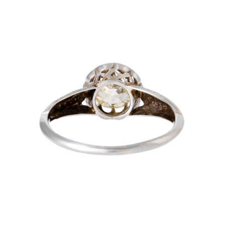 Solitaire ring with old cut diamond ca. 1 ct, - фото 4