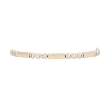 Bracelet with 24 diamonds total ca. 1,4 ct (hallmarked), - Foto 1