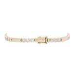 Bracelet with 24 diamonds total ca. 1,4 ct (hallmarked), - photo 2