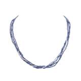 Necklace made of 3 rows of faceted sapphires - photo 1